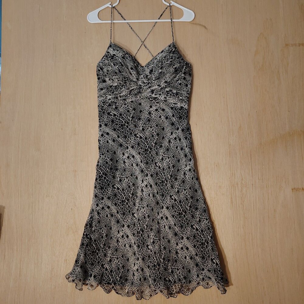 White House Black Market Sleeveless Dress Size 8 Black Strapless, 100% Silk NWT